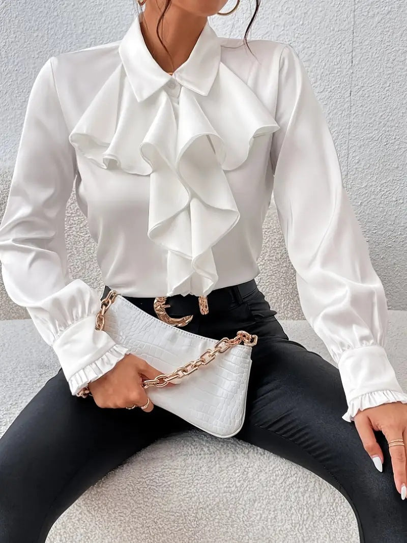 JUDITH™ | CAMISA ELEGANTE CON VOLANTES