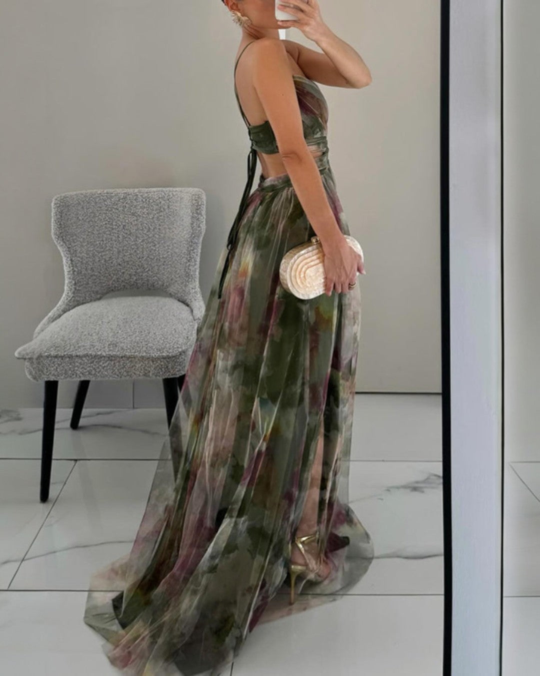 GISELLE™ | VESTIDO MAXI FLORAL ELEGANTE CON ESCOTE EN V
