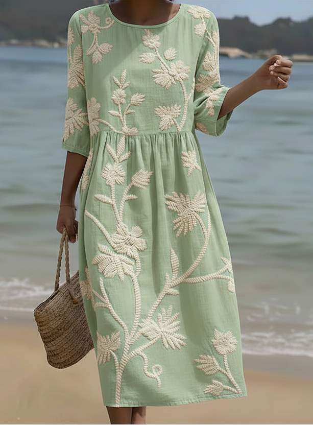 VESTIDO INFORMAL DE MUJER CON ESTAMPADO FLORAL
