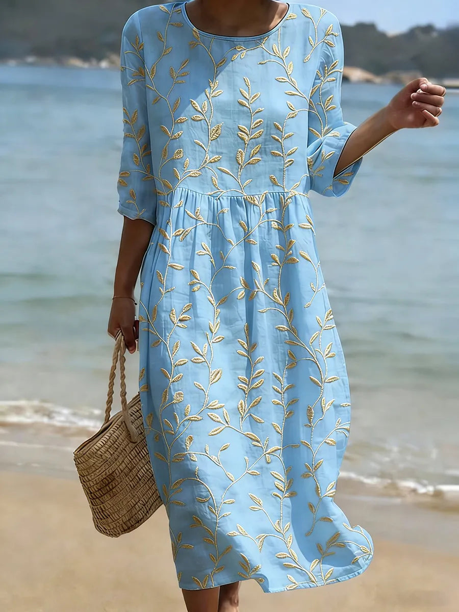 VESTIDO INFORMAL DE MUJER CON ESTAMPADO FLORAL