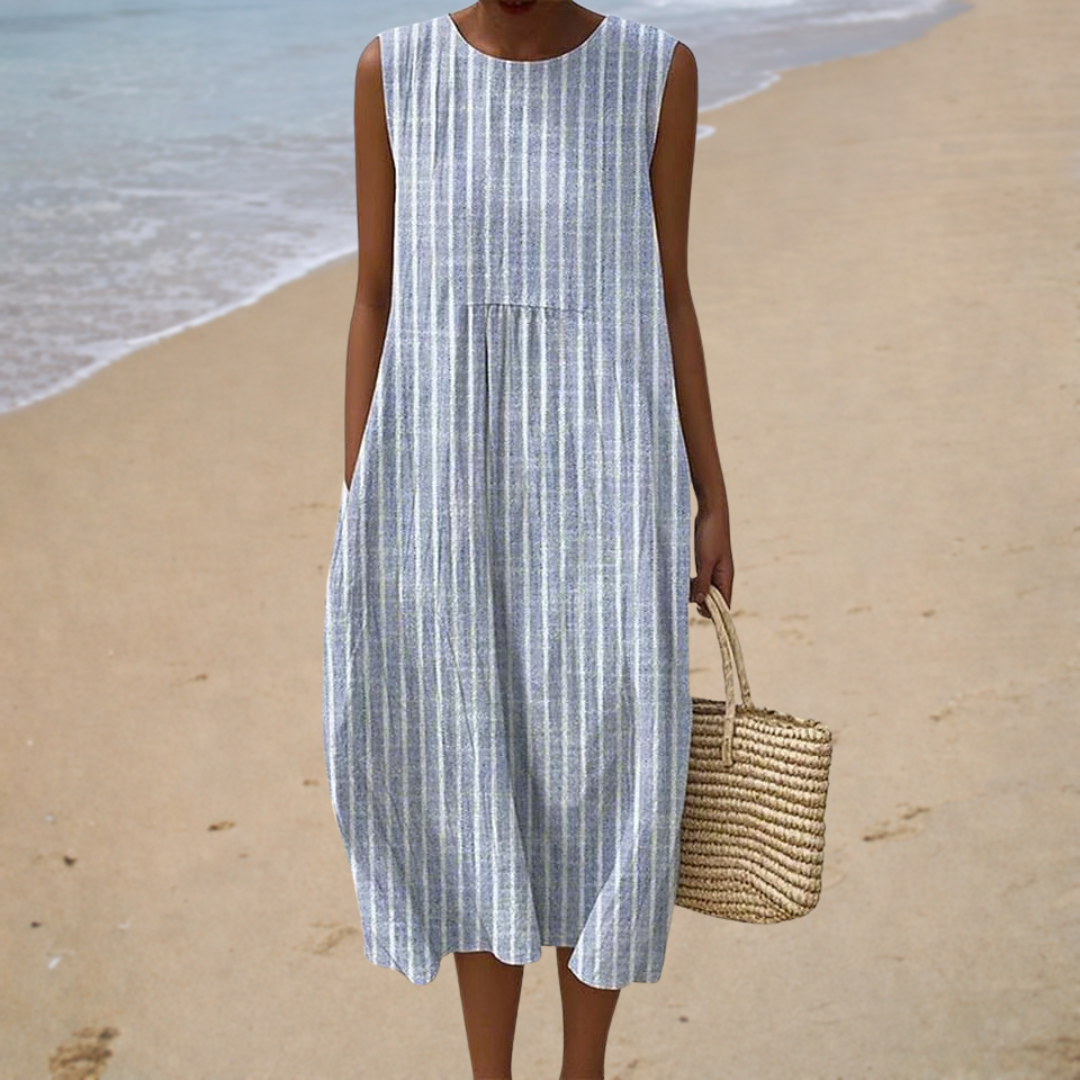 CORA™ | VESTIDO MIDI MARINA