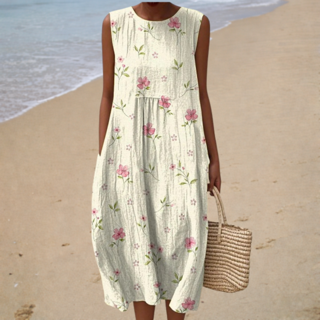 CLARA™ | VESTIDO MIDI ROSAL