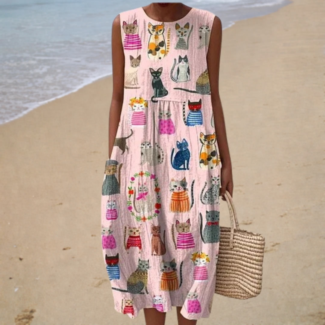 CHLOE™ | VESTIDO MIDI MIAU