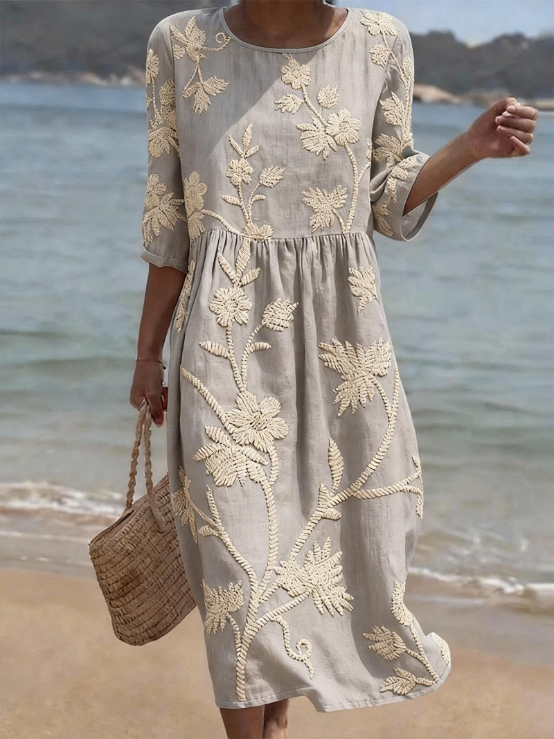 VESTIDO INFORMAL DE MUJER CON ESTAMPADO FLORAL