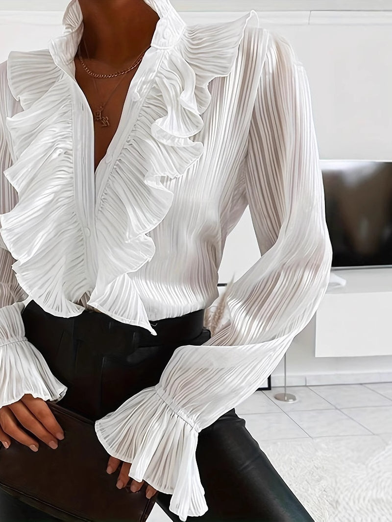 SOFÍA™ | CAMISA BLANCA CON VOLANTES