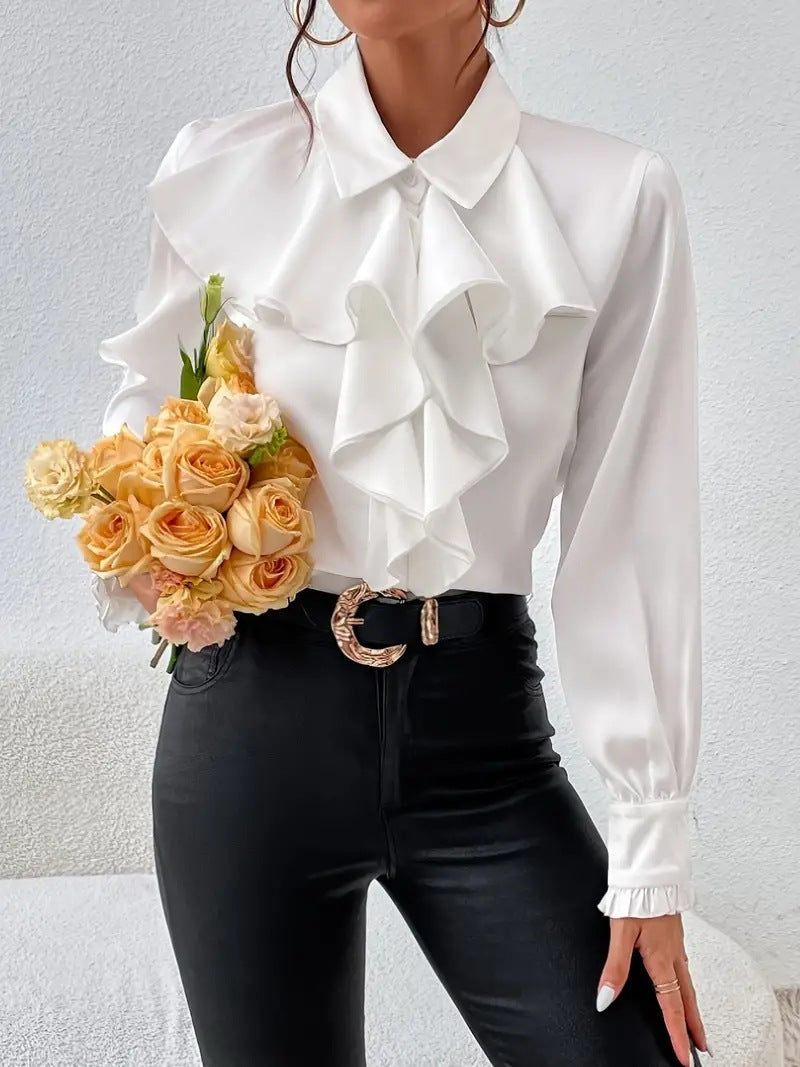 JUDITH™ | CAMISA ELEGANTE CON VOLANTES