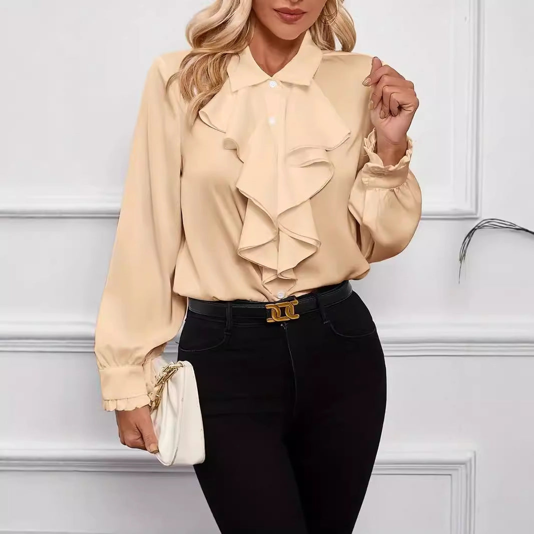 JUDITH™ | CAMISA ELEGANTE CON VOLANTES