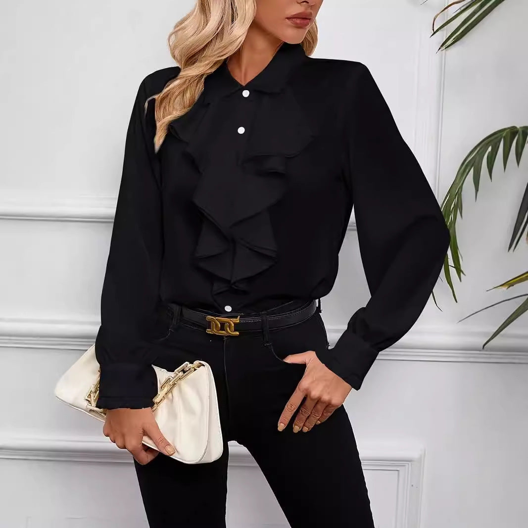 JUDITH™ | CAMISA ELEGANTE CON VOLANTES
