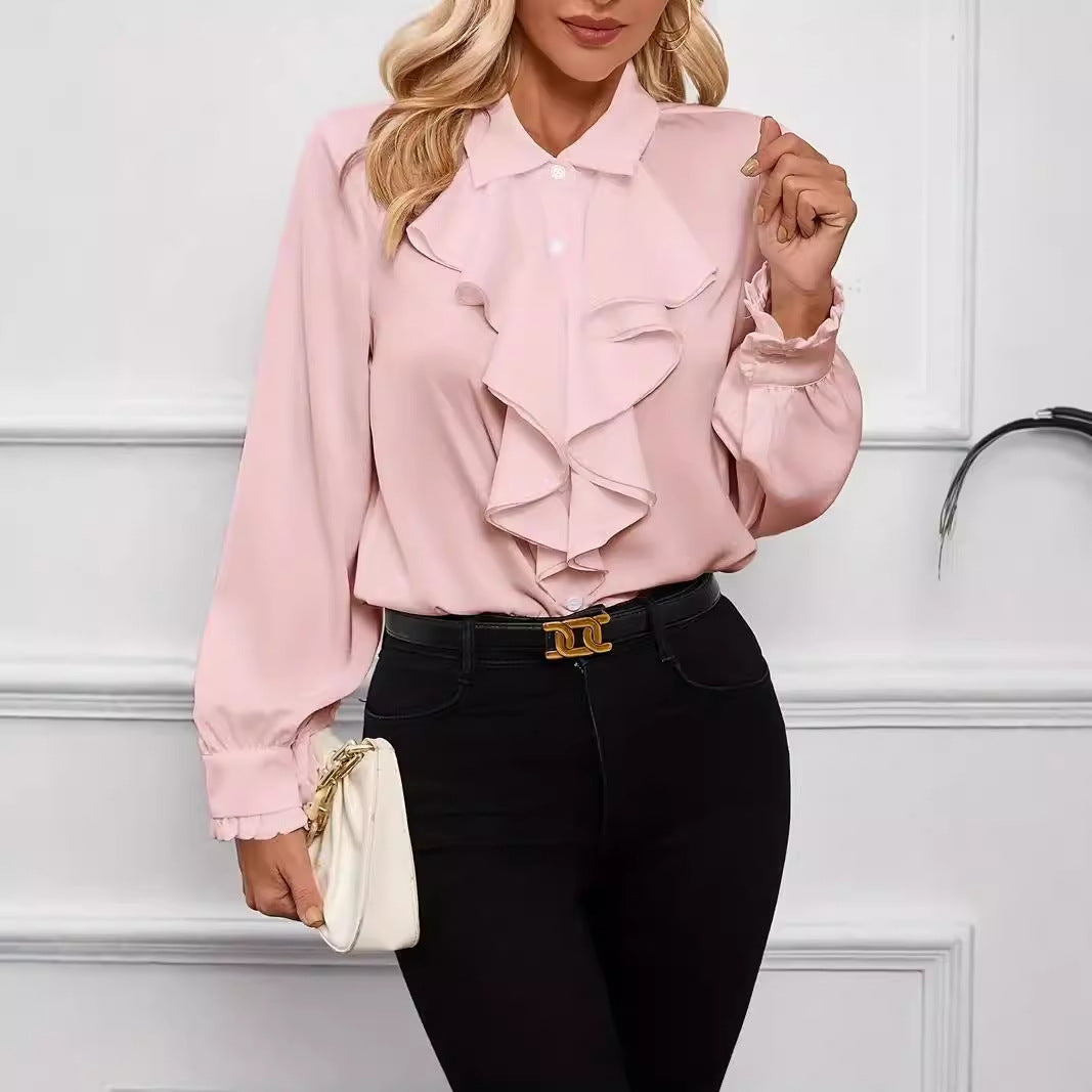 JUDITH™ | CAMISA ELEGANTE CON VOLANTES