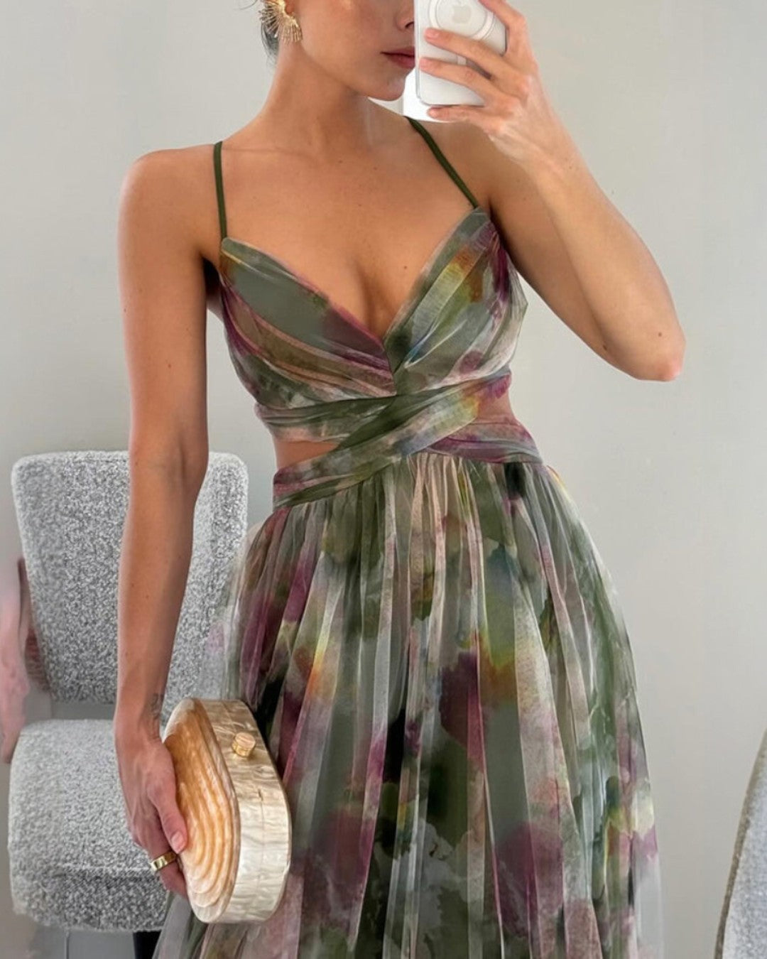 GISELLE™ | VESTIDO MAXI FLORAL ELEGANTE CON ESCOTE EN V