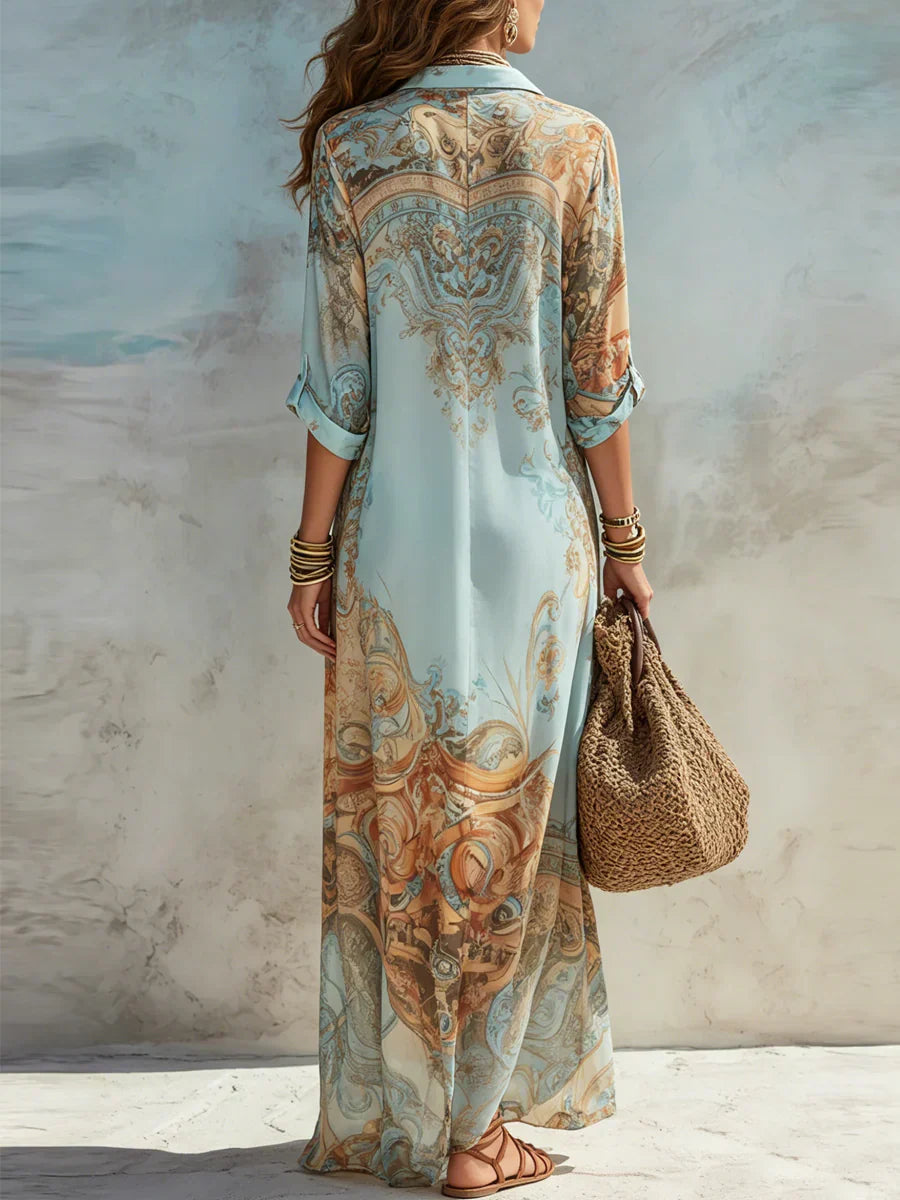 VIENTO™ | VESTIDO MAXI FLUIDO DE VERANO SIN ARRUGAS
