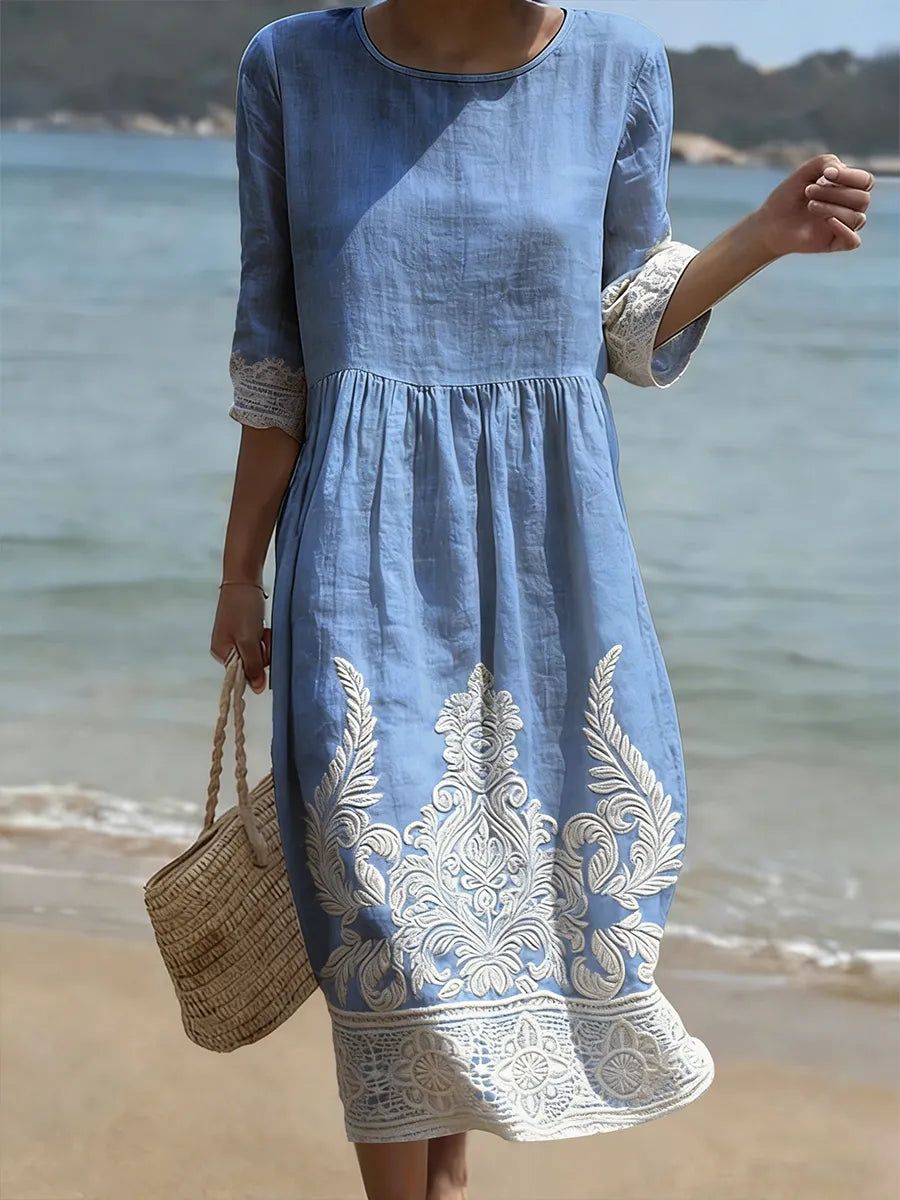 VESTIDO INFORMAL DE MUJER CON ESTAMPADO FLORAL