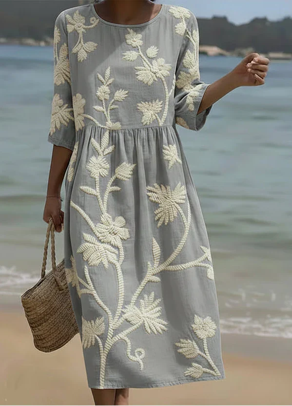 VESTIDO INFORMAL DE MUJER CON ESTAMPADO FLORAL