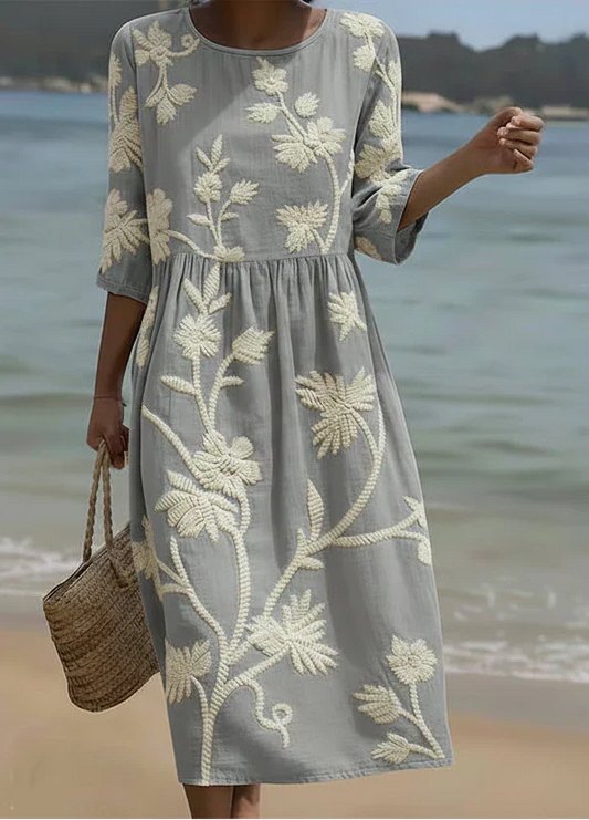 VESTIDO INFORMAL DE MUJER CON ESTAMPADO FLORAL