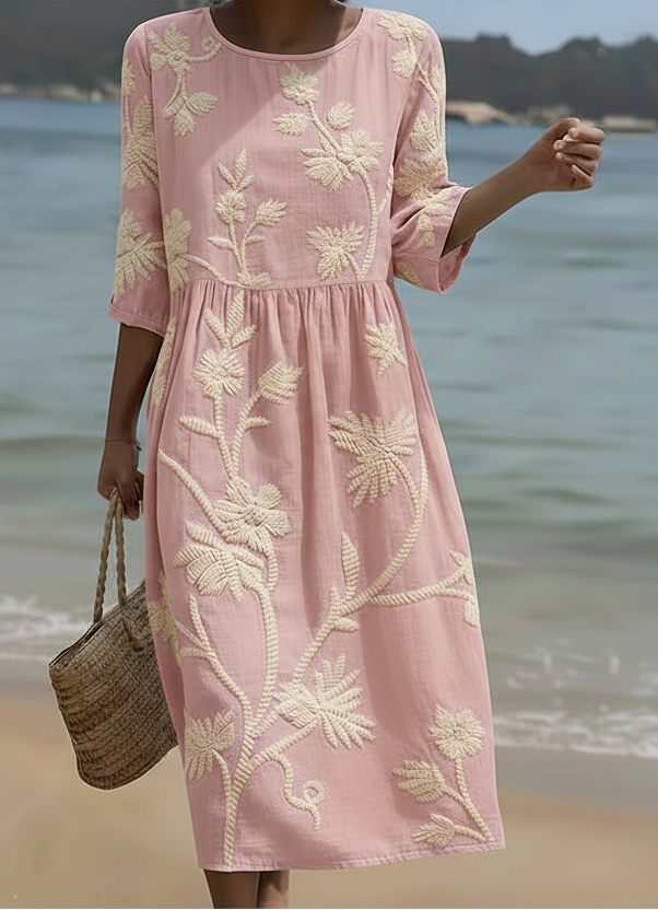 VESTIDO INFORMAL DE MUJER CON ESTAMPADO FLORAL