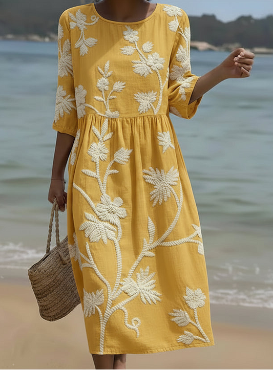 VESTIDO INFORMAL DE MUJER CON ESTAMPADO FLORAL