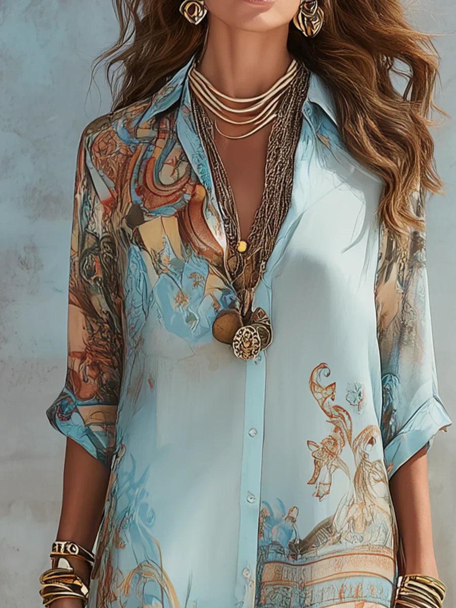 VIENTO™ | VESTIDO MAXI FLUIDO DE VERANO SIN ARRUGAS
