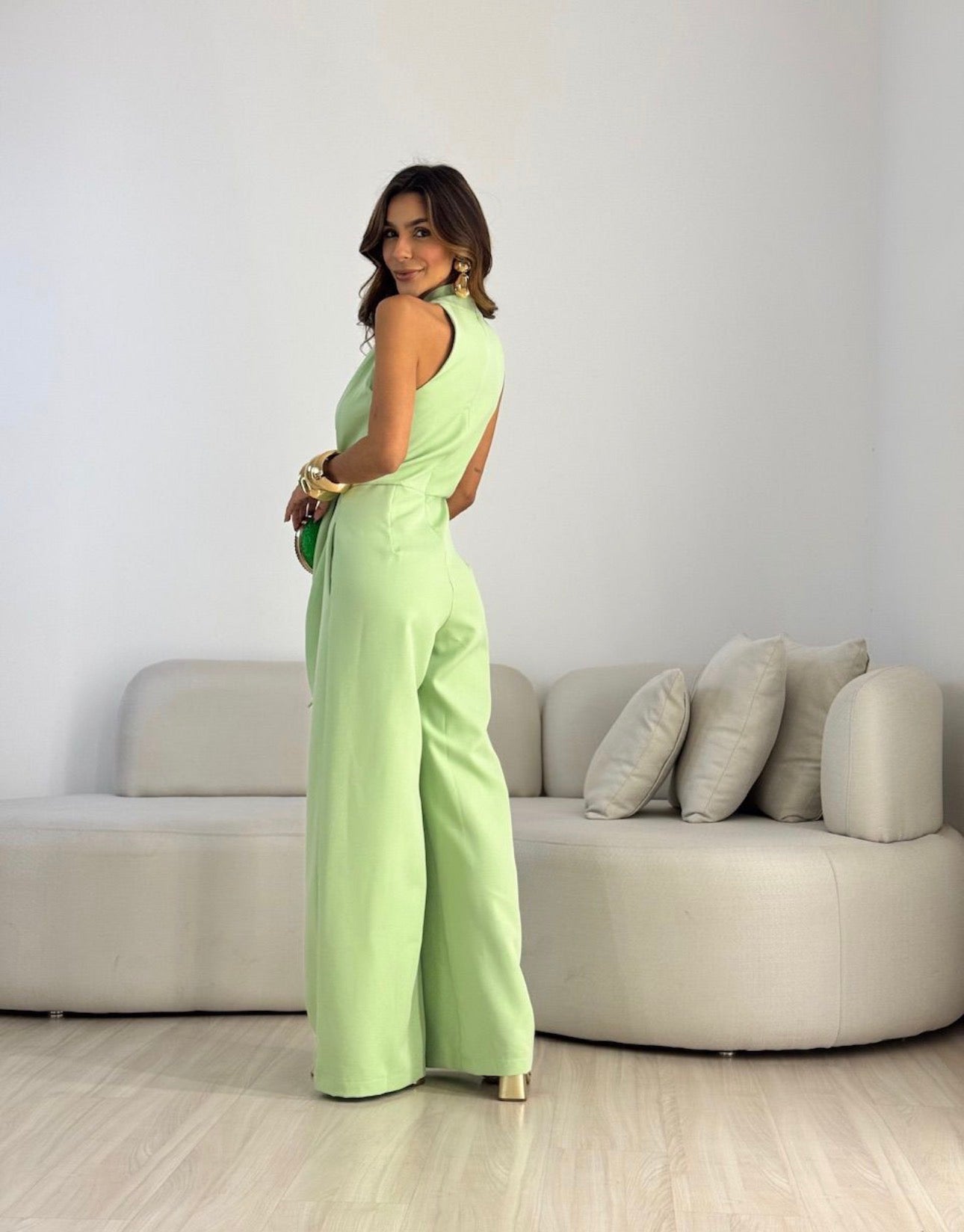 AMARA™ | MONO PALAZZO HALTER ELEGANTE PARA BODAS Y CELEBRACIONES