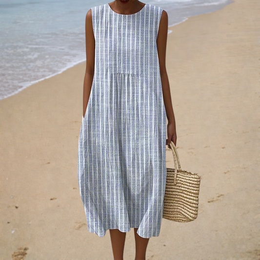 CORA™ | VESTIDO MIDI MARINA