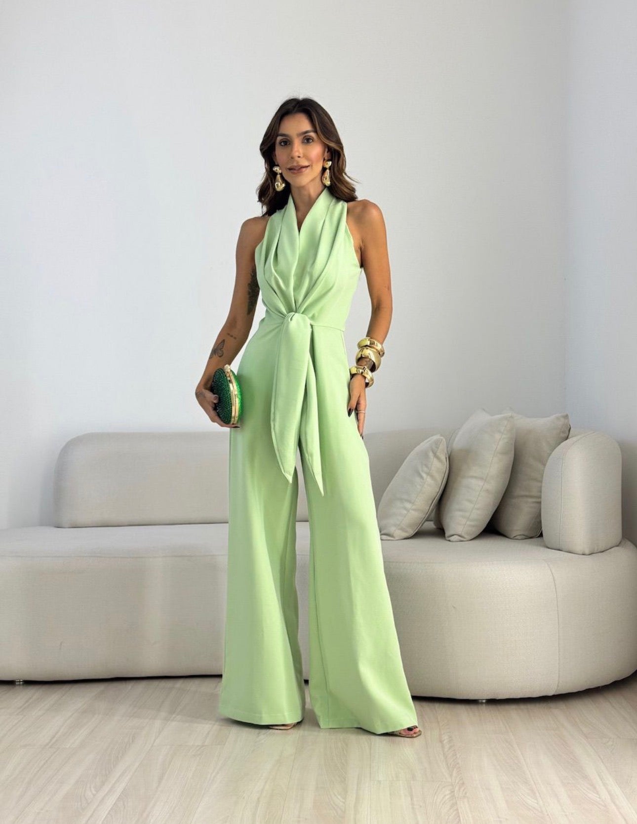 AMARA™ | MONO PALAZZO HALTER ELEGANTE PARA BODAS Y CELEBRACIONES