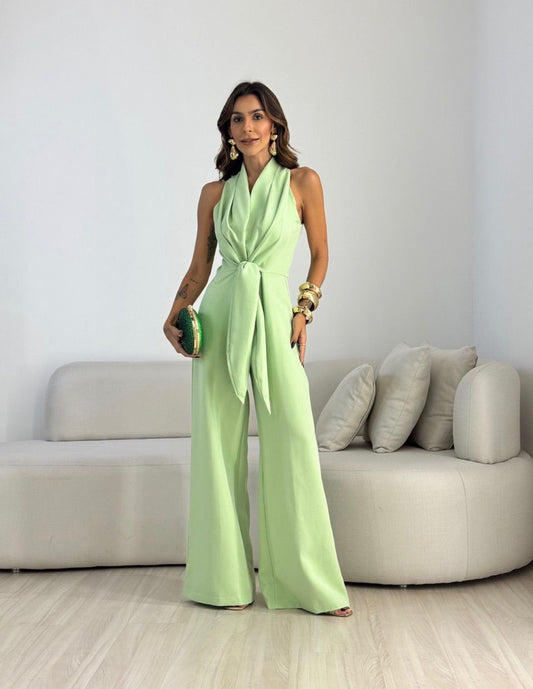 AMARA™ | MONO PALAZZO HALTER ELEGANTE PARA BODAS Y CELEBRACIONES