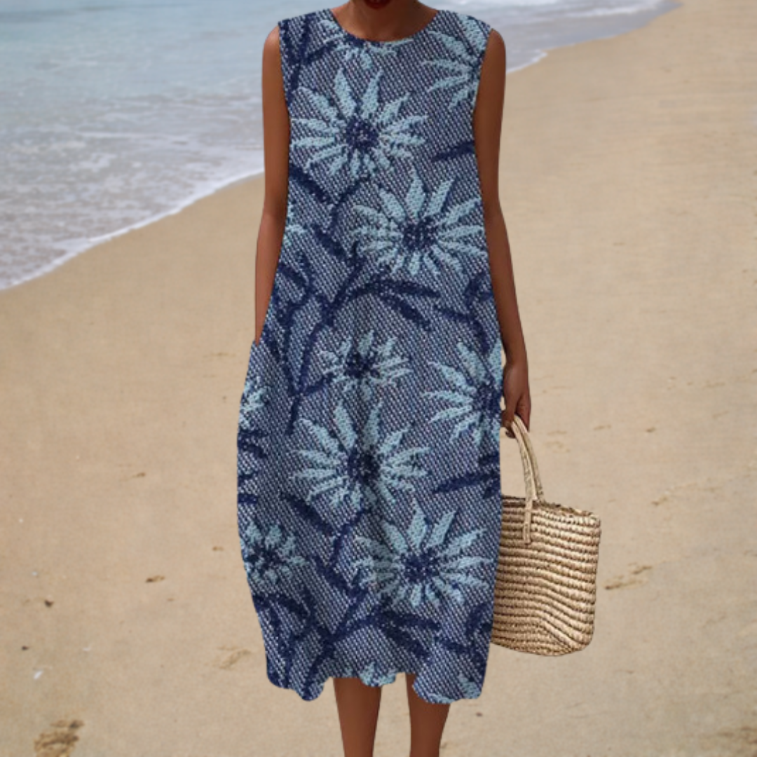 NINA™ | VESTIDO MIDI ÍNDIGO