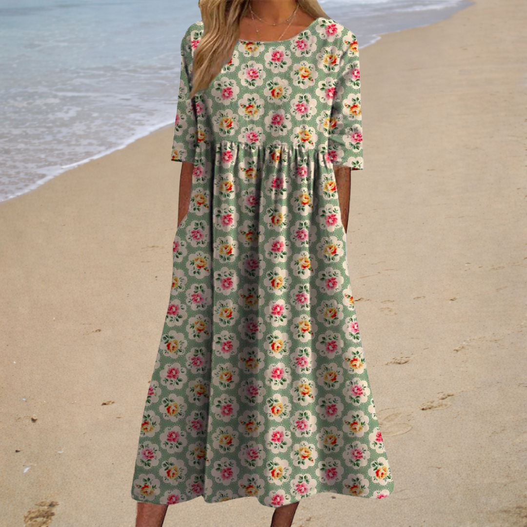 LUCIA™ | VESTIDO MIDI ROSÉ