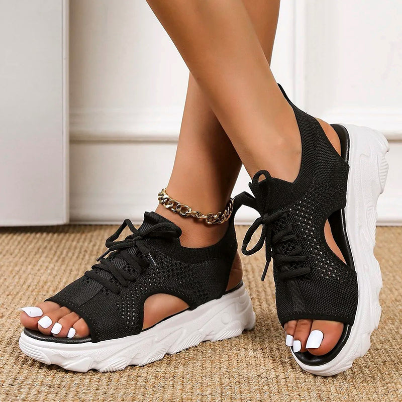SANDALIAS CON PLATAFORMA TRANSPIRABLES