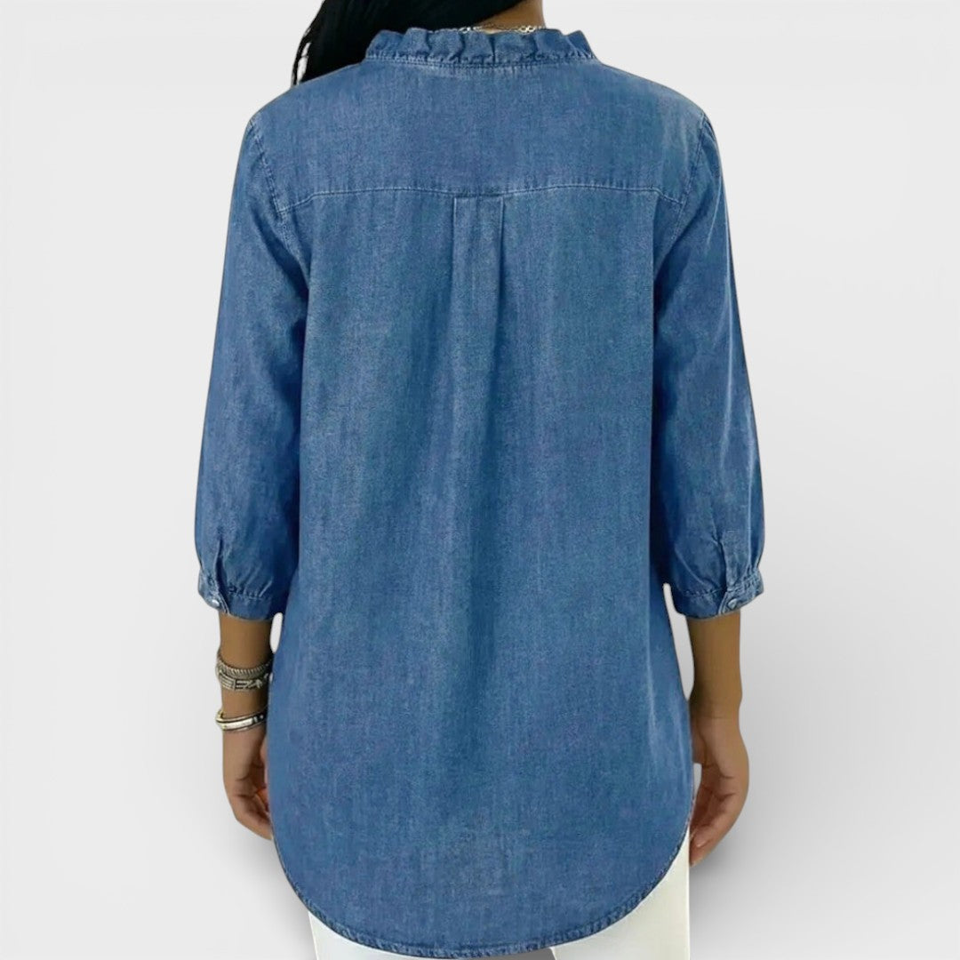 ELENA™ | BLUSA ELEGANTE CON VOLANTES