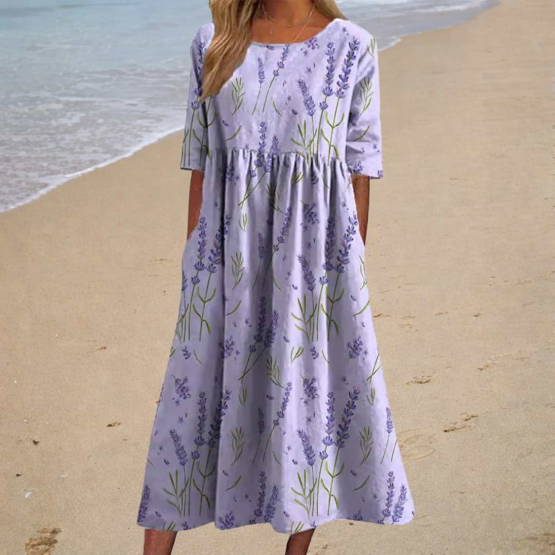 LUCIA™ | VESTIDO MIDI ROSÉ