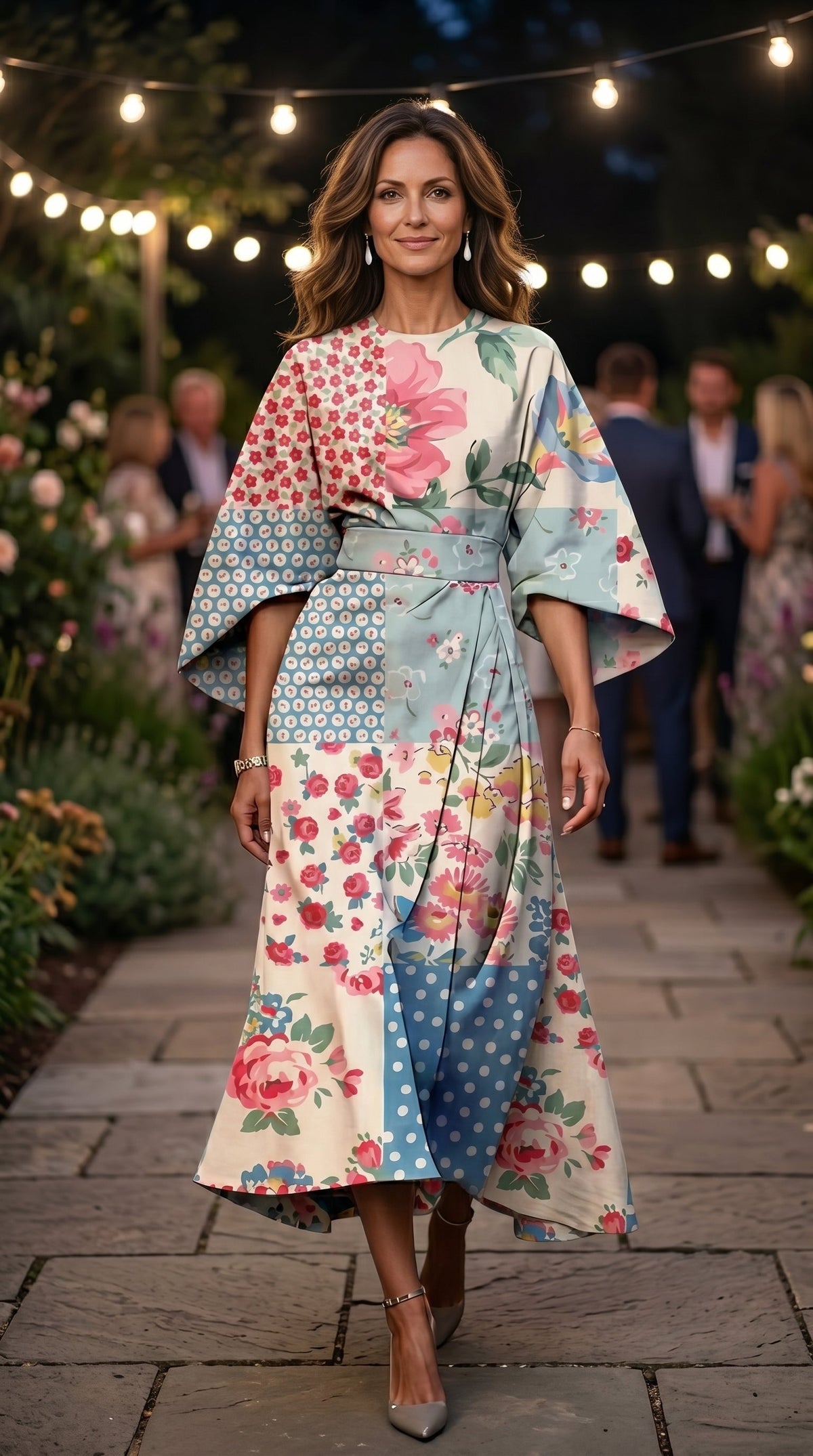 EDEN™ - VESTIDO FLORAL DE CINTURA ALTA