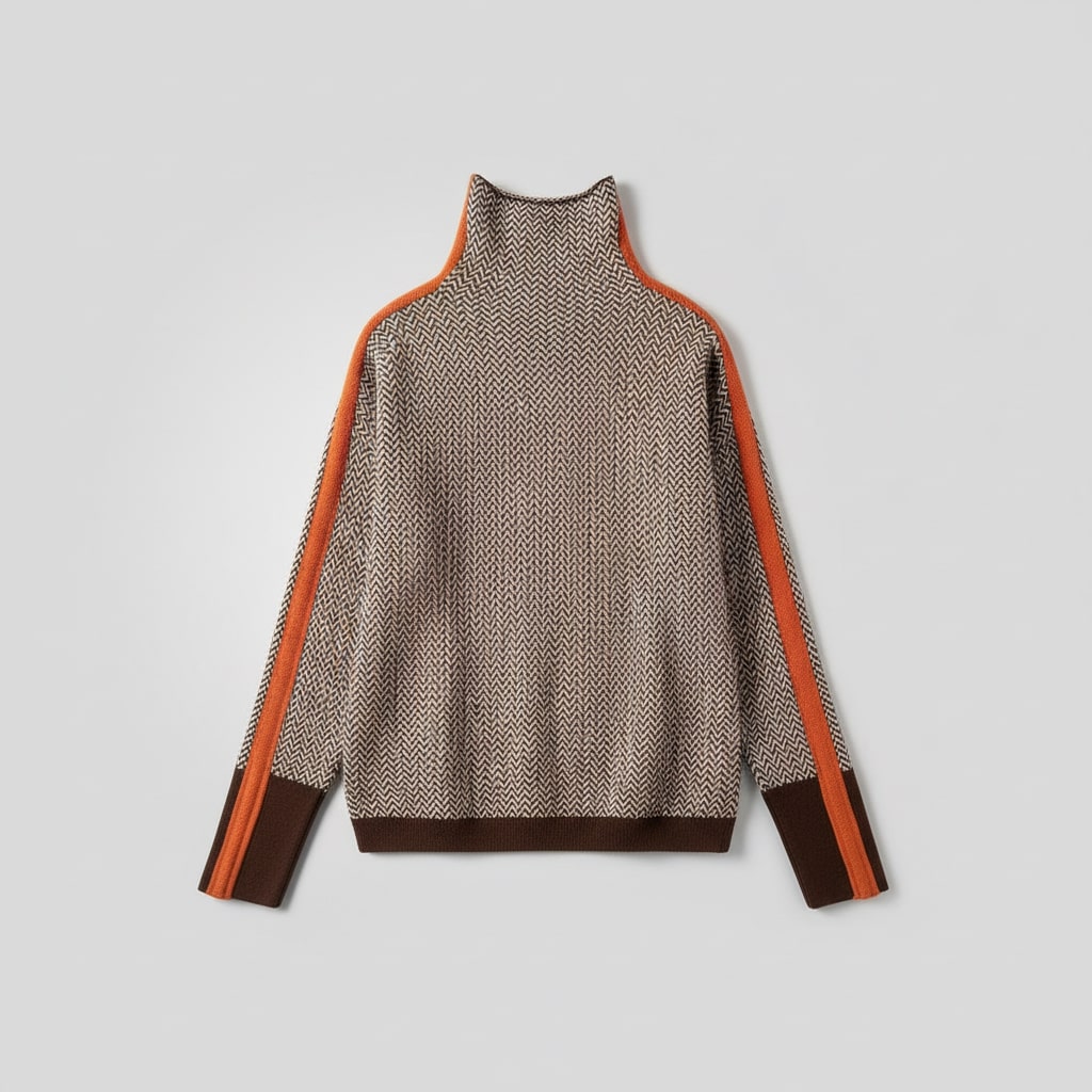 VALERIE | JERSEY DE RAYAS CON CUELLO ALTO