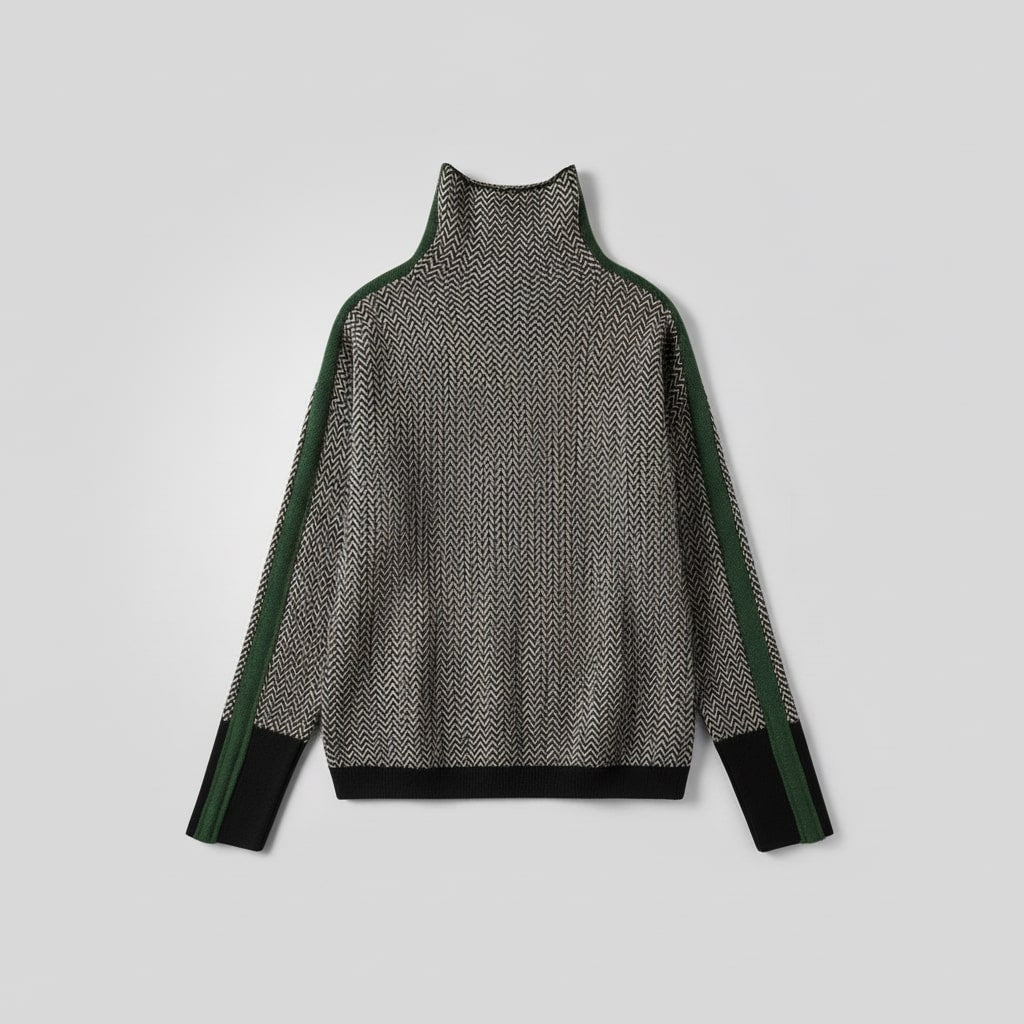 VALERIE | JERSEY DE RAYAS CON CUELLO ALTO