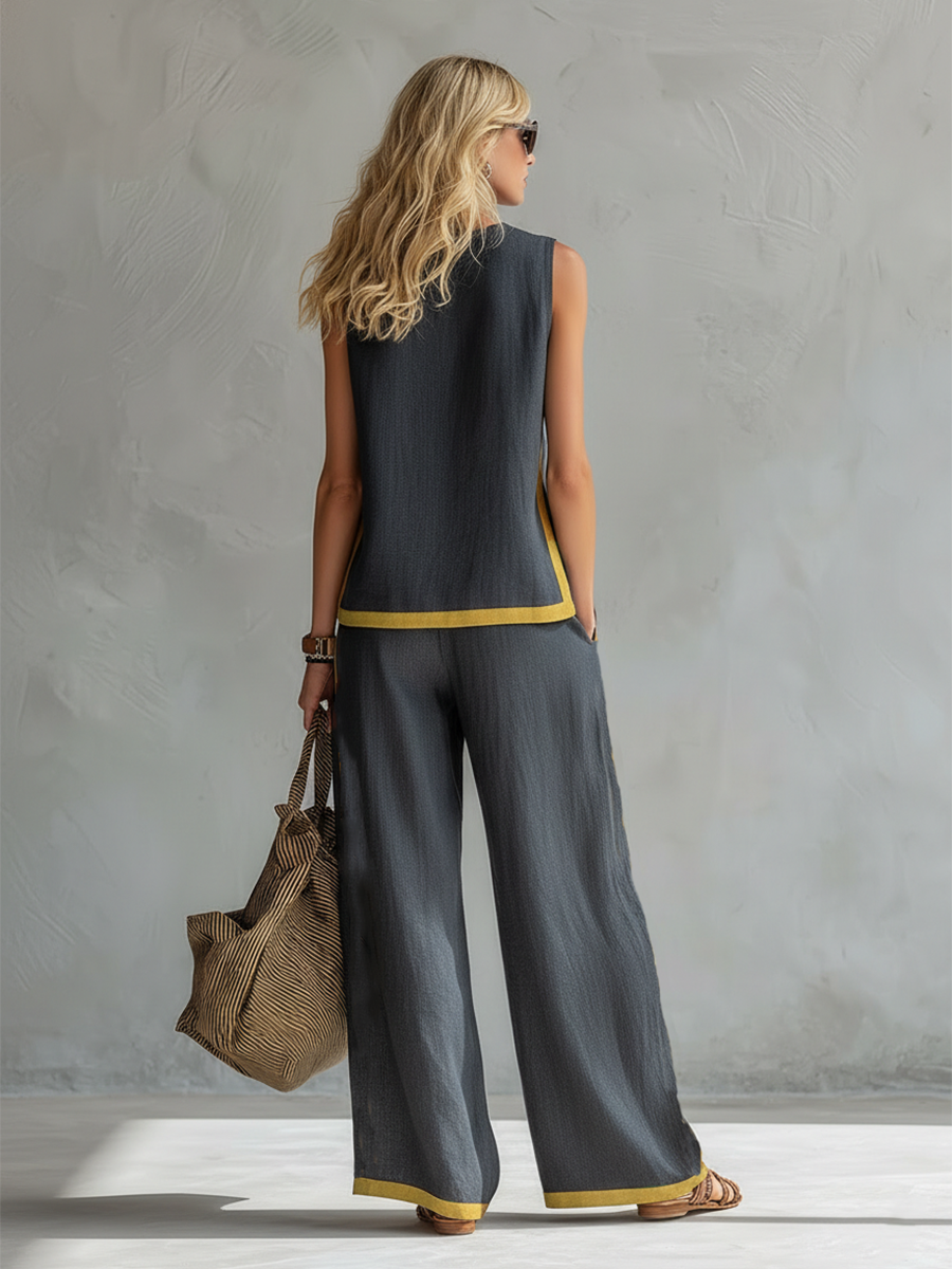 LEILA™ | CONJUNTO ELEGANTE DE LINO Y ALGODÓN