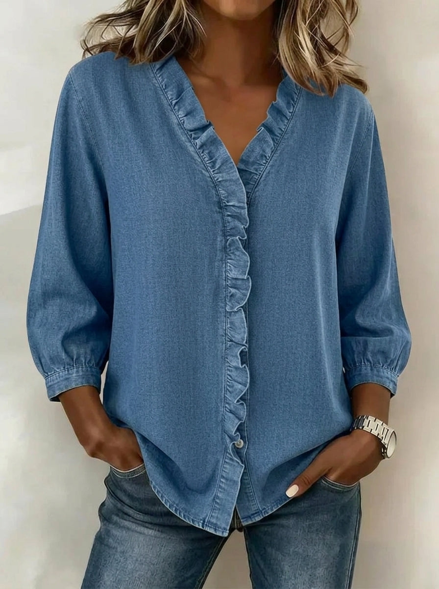 ELENA™ | BLUSA ELEGANTE CON VOLANTES