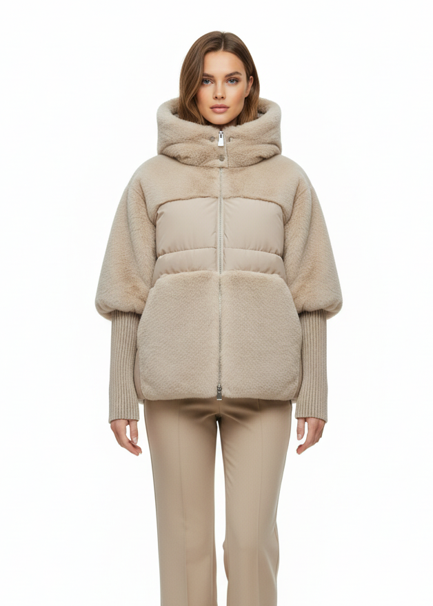 NÓRDICA | ABRIGO OVERSIZE CON CAPUCHA
