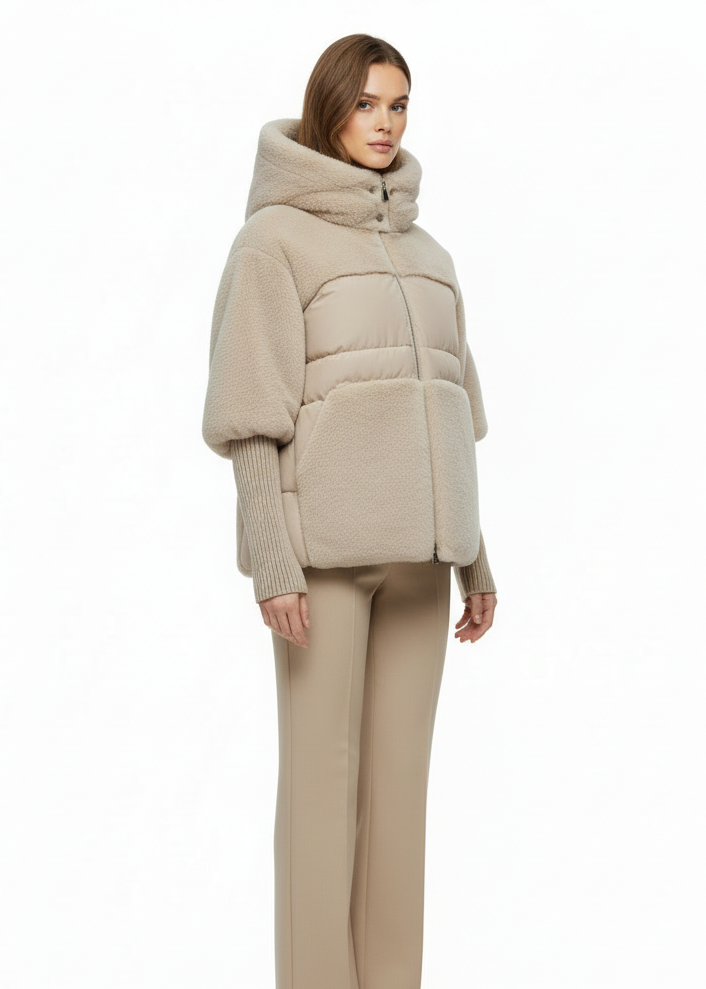 NÓRDICA | ABRIGO OVERSIZE CON CAPUCHA