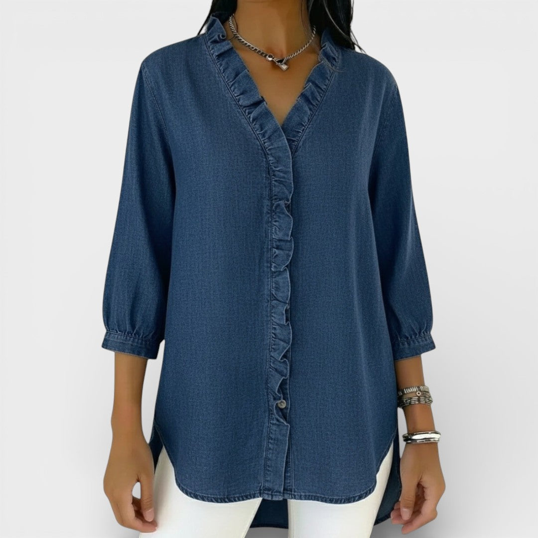 ELENA™ | BLUSA ELEGANTE CON VOLANTES