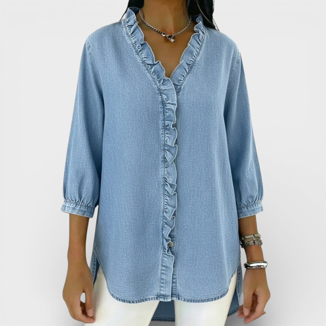 ELENA™ | BLUSA ELEGANTE CON VOLANTES