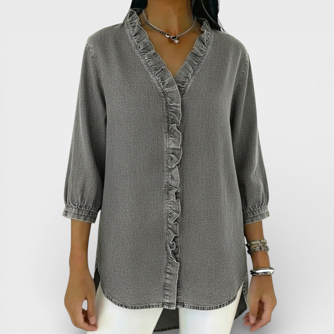 ELENA™ | BLUSA ELEGANTE CON VOLANTES