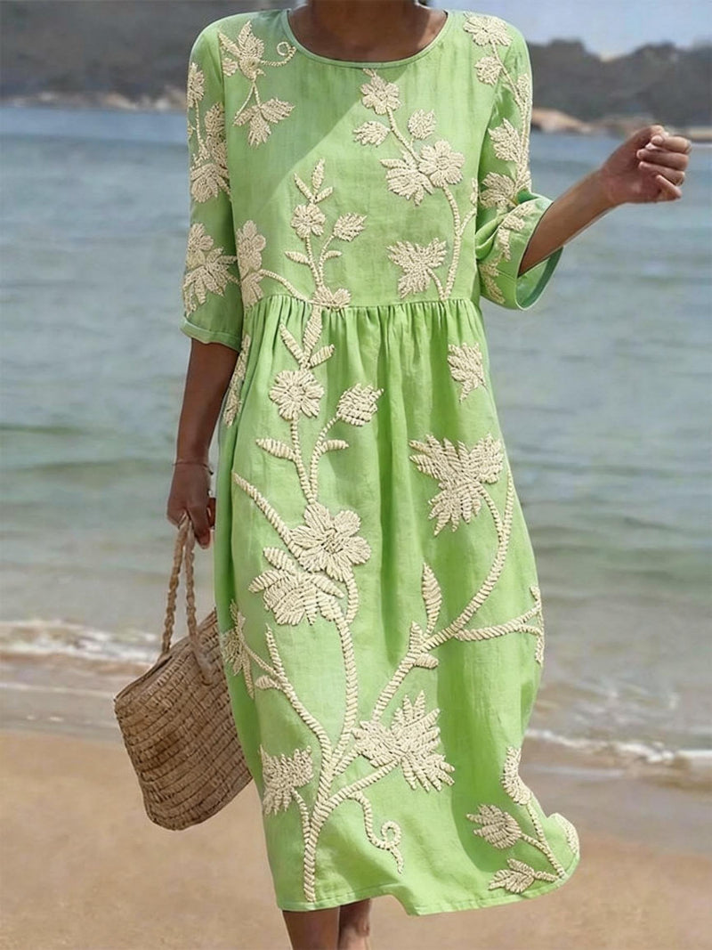 VESTIDO INFORMAL DE MUJER CON ESTAMPADO FLORAL