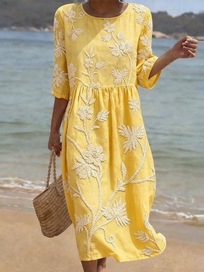 VESTIDO INFORMAL DE MUJER CON ESTAMPADO FLORAL
