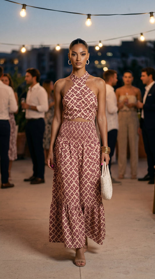 ELSA™ | CONJUNTO MAXI HALTER ESPALDA ABIERTA