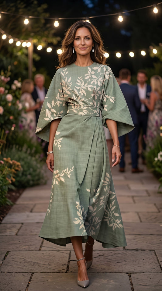 EDEN™ - VESTIDO FLORAL DE CINTURA ALTA