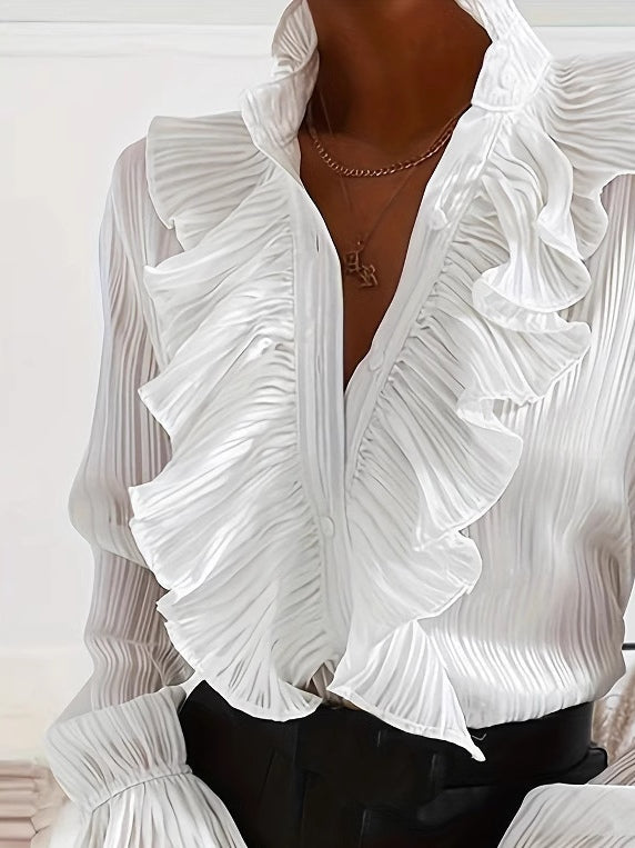 SOFÍA™ | CAMISA BLANCA CON VOLANTES
