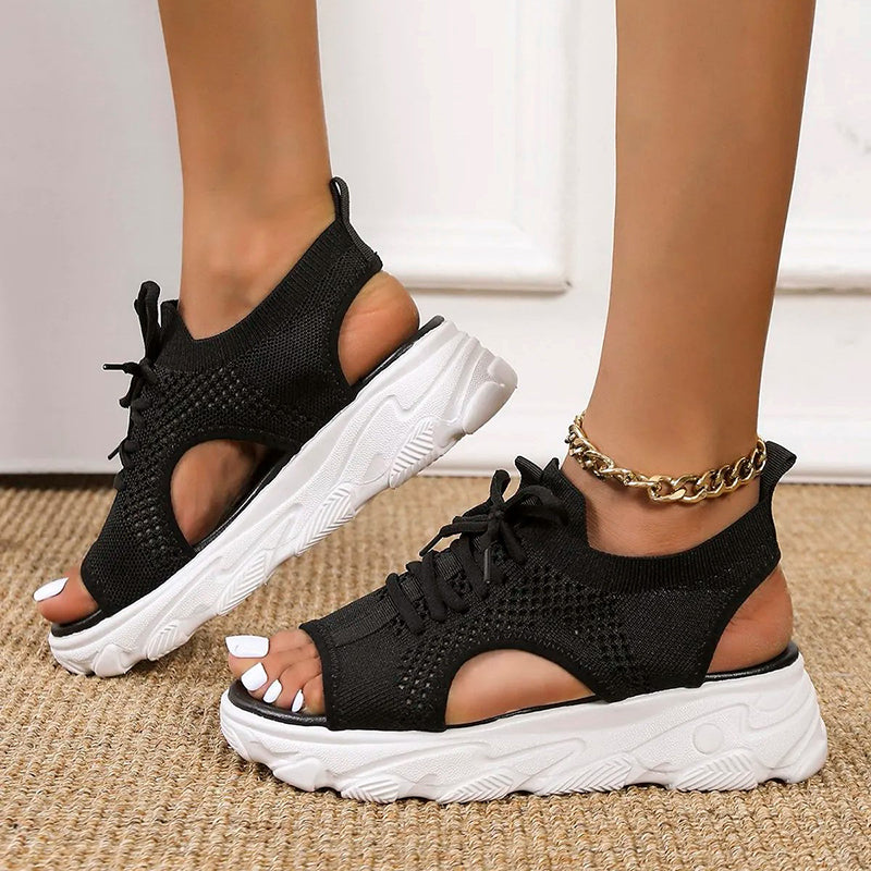 SANDALIAS CON PLATAFORMA TRANSPIRABLES