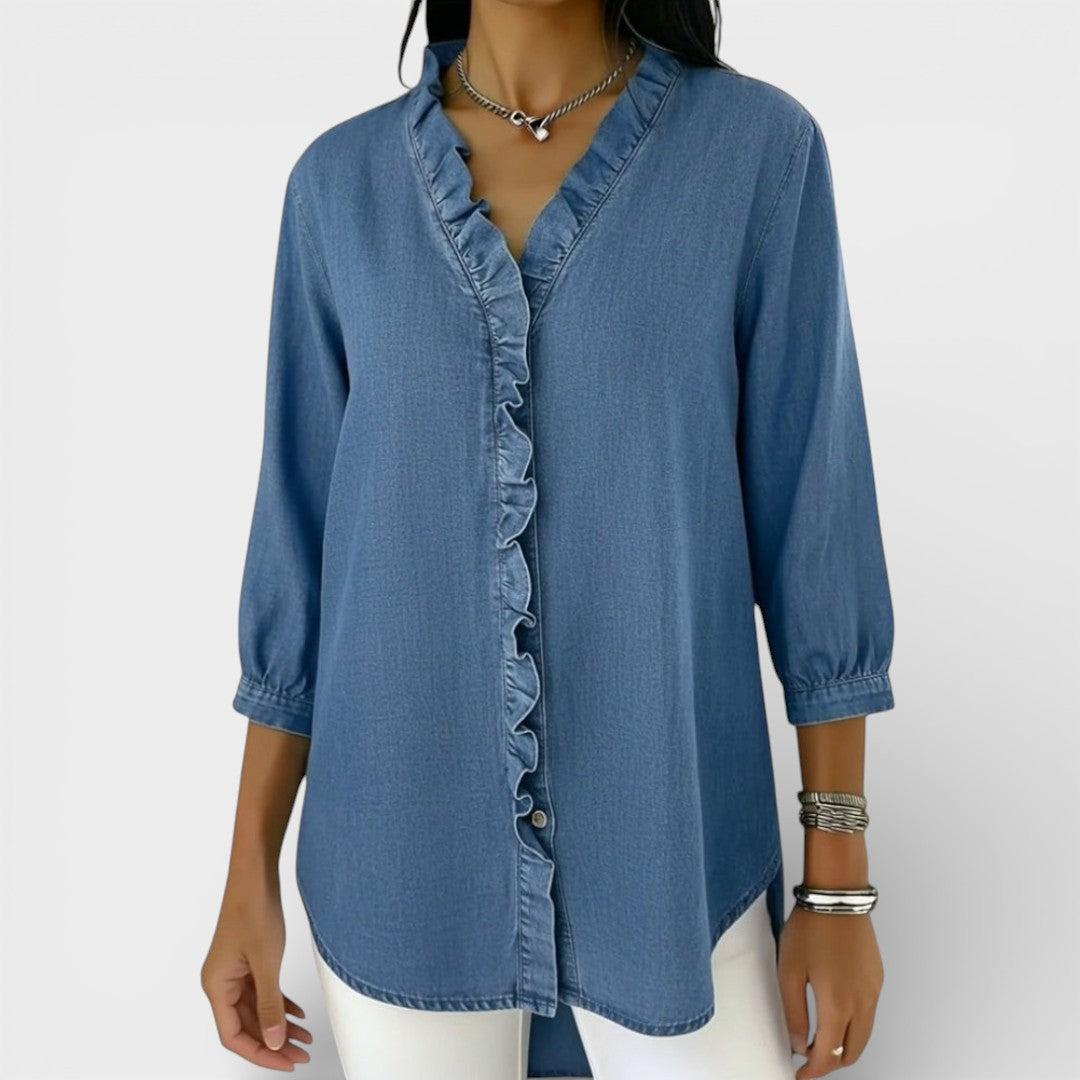 ELENA™ | BLUSA ELEGANTE CON VOLANTES