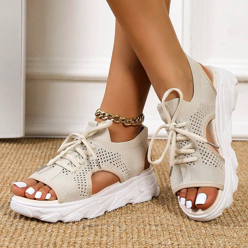 SANDALIAS CON PLATAFORMA TRANSPIRABLES