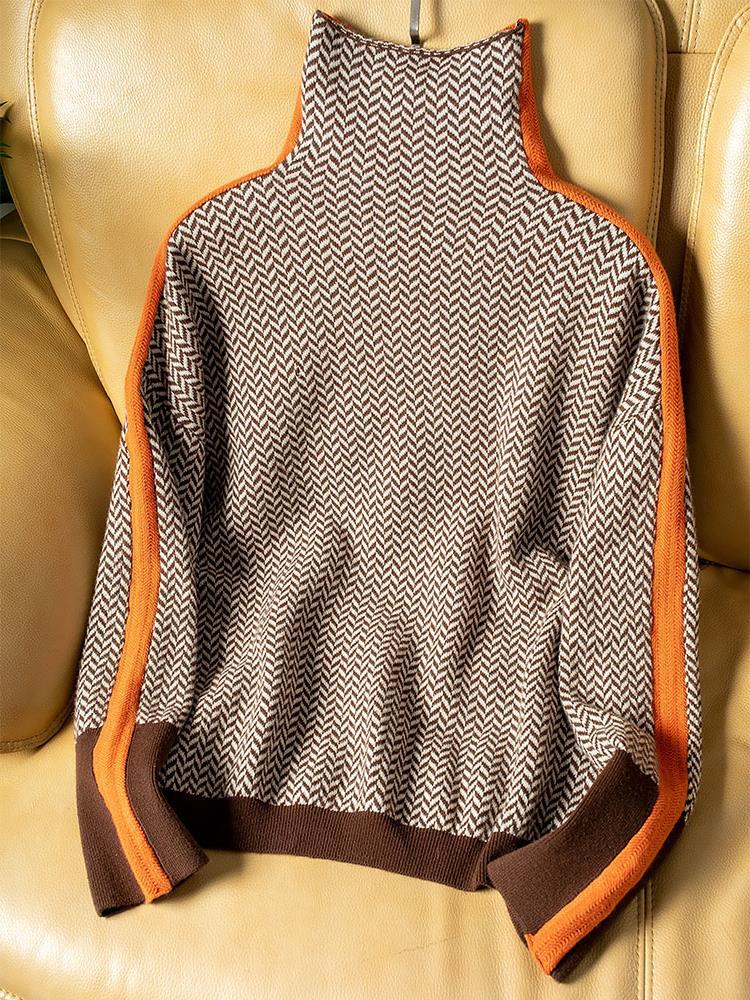VALERIE | JERSEY DE RAYAS CON CUELLO ALTO