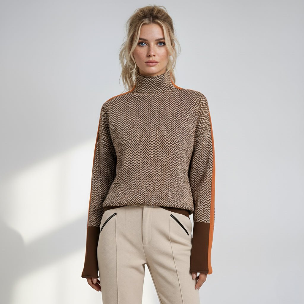 VALERIE | JERSEY DE RAYAS CON CUELLO ALTO